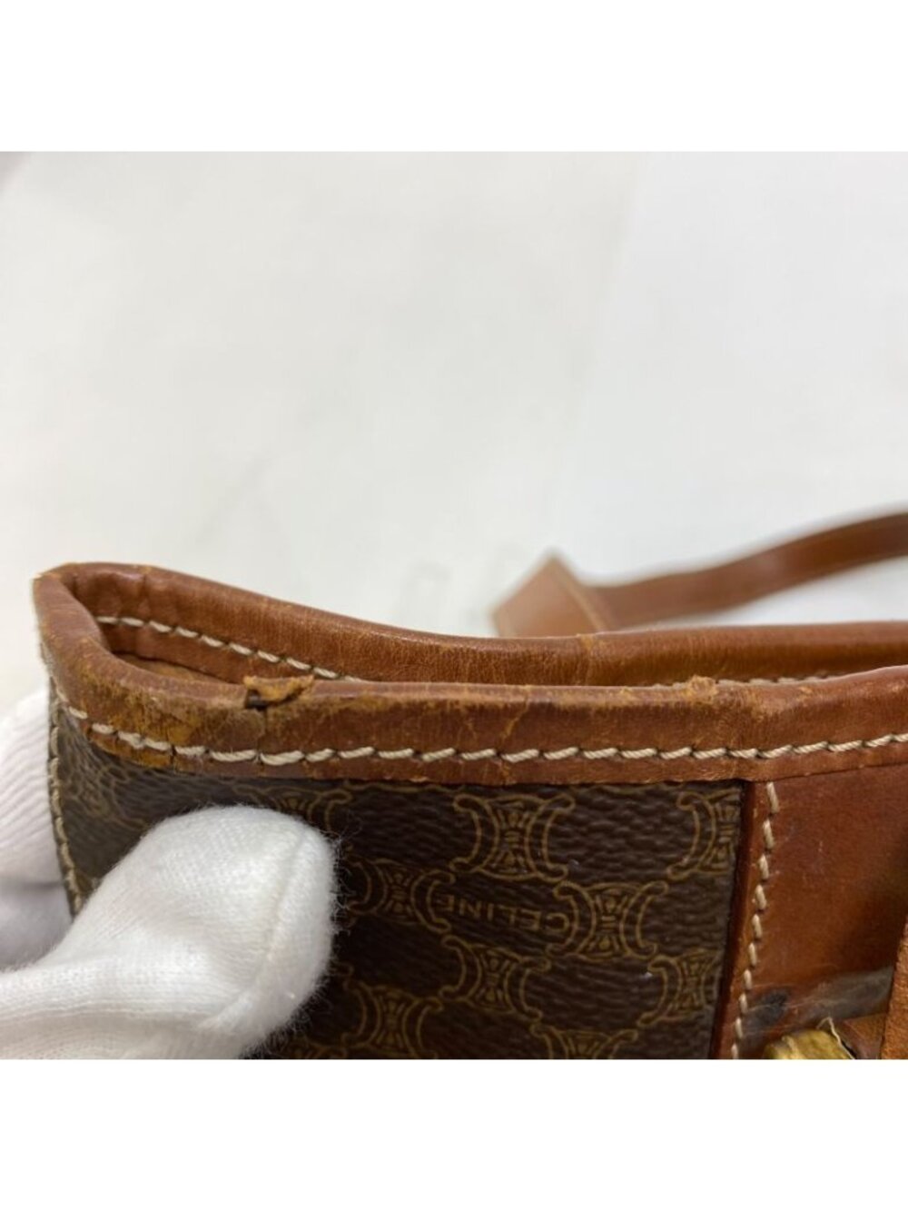 Celine Tote Macadam Brown Bucket - Picture 14 of 16